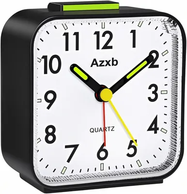 Obrázok produktu pre Budík – Elegantný dizajn – Bez tikotavého zvuku – Cestovný budík na batérie s nočnou lampičkou – Funkcia odloženia budíka – Hlasný alarm – Podsvietený displej