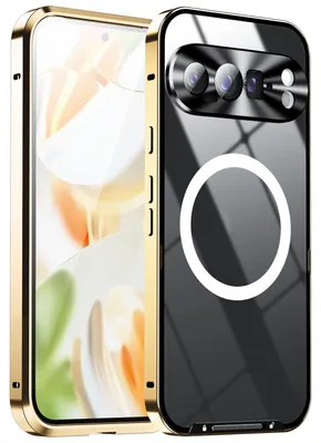 Obrázek produktu pro Pro Google Pixel 9 Pro Magnetic Magsafe Metal Design Protective Cover Case Gold