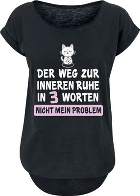 Produktbild von Sprüche T-Shirt Damen Nicht mein Problem schwarz S