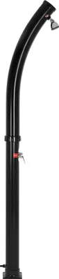 Zdjęcie produktu dla ML-Design prysznic solarny 20L 222cm okrągły z obrotową okrągłą głowicą prysznicową, czarny zakrzywiony, ciepła woda 60°C bez podłączenia do zasilania, z przyłączem węża ogrodowego