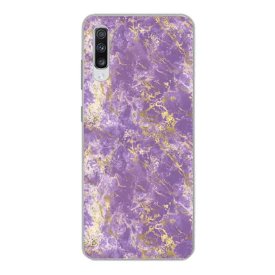 Produktbild von MuchoWow® Handyhülle Schutzhülle Hülle für Samsung Galaxy A70 Marmor - Lila - Gold - Muster Silikon Softcase Handy Hülle - Schutzhaube