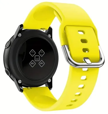Image de Bracelet de 22 mm, compatible avec les montres connectées Samsung, Xiaomi, Huawei, Amazfit, Garmin, fermeture métallique, couleur jaune
