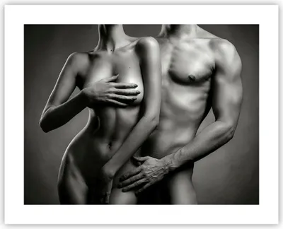Produktbild von Poster - Poster ohne Rahmen - Frau Mann Nackt Paar - 50x40 cm - Wand Bild - Wanddeko - Wandbilder - Kunstposter - Wandposter - Bilder - Kunstdruck - Wanddekoration - Wandbild - P2XAA50x40-2721