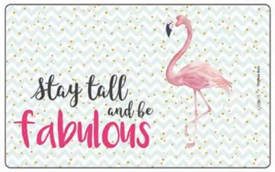 Zdjęcie produktu dla Deska śniadaniowa z napisem FLAMINGO prezent talerz melaminowy różowy be Fabulous