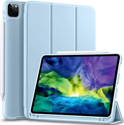 Produktbild von Hülle Kompatibel für iPad Pro 11 2020 und 2018, TPU Schutzhülle mit Stifthalter für iPad Pro 11 Zoll [Unterstützen Sie Pencil der 2. Generation] [Auto Wake/Sleep] [Voller Schutz]