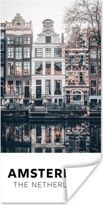 Produktbild von MuchoWow® Poster Niederlande - Amsterdam - Haus - Wasser 60x120 cm - Wandschmuck