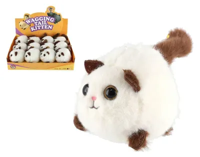 Produktbild von Aufziehbare Plüschkatze, 10 cm, 12 Stück im Karton