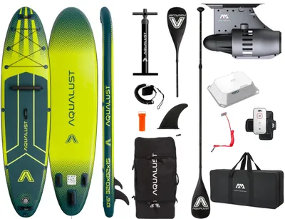 Produktbild von AQUALUST 10.6 SUP BOARD 320 cm Set mit Aqua Marina BlueDrive S Motor bis 150 kg
