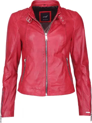 Produktbild von Maze Lederjacke Lindsay Damen red 3XL