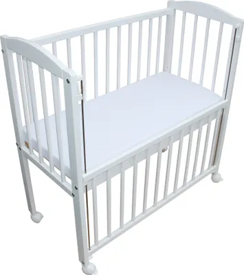 Produktbild von Beistellbett Babybett 90x40 cm mit Matratze und Räder höhenverstellbar weiss