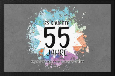 Produktbild von Es Dauerte 55 Jahre Um So Wunderbar Zu Werden Fußmatte  Geburtstagsgeschenk 55 Jahre Alt Humor