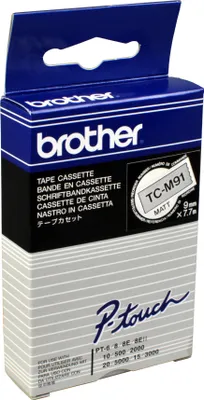 Produktbild von Brother TCM91, 1 Stück(e), TC, Schwarz auf transparent, Japan, 5 Jahr(e), Brother PT2000, PT3000, PT500, PT5000, PT8E