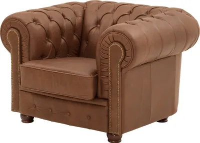 Produktbild von Max Winzer Sessel Norwin - Echtleder (Antikoptik) cognac - Maße: 110 x 98 x 74 cm