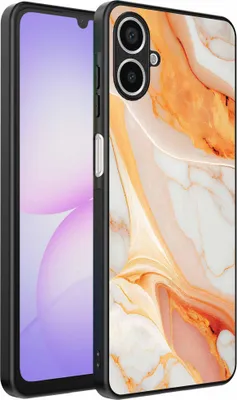 Produktbild von Geeignet für Samsung Galaxy A07 Telefon Fall mit Marmor-Druck - TPU zurück Abdeckung Fall Marmor-Design - Orange - Smartphonica
