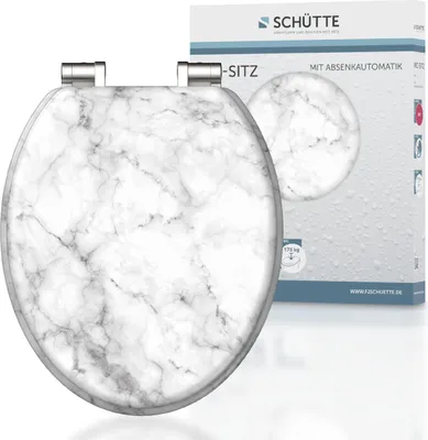 Image de Siège WC SCHÜTTE MDF MARMOR STONE, avec abaissement automatique