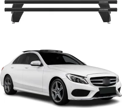 Image de Menabo Barres de toit Transversales pour Mercedes Classe C W205 2014-2018 Noir