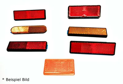 Produktbild von Reflektor mit Schraube Rückstrahler Katzenauge rot rechteckig E-, 90 x 35 mm Verkehrssicherheit