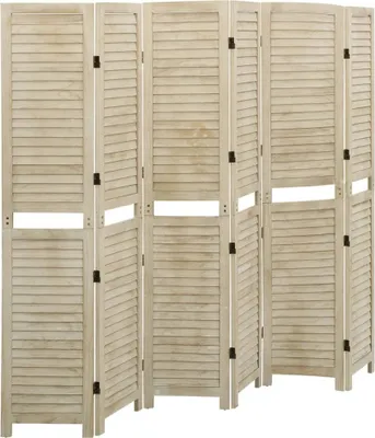 Obrázok produktu pre 6-panelový paraván 210x165 cm masívne drevo paulounie