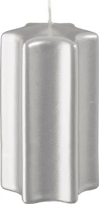 Produktbild von Sternkerzen Silber 100 x Ø 60 mm, 8 Stück