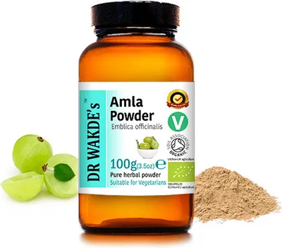 Produktbild von DR WAKDE'SAmla Fruchtpulver (Amalaki | Emblica officinalis) - 100 g (3,5 Unzen) | Rein, Raw & Getrocknetes Pulver | Ayurveda-Kräuter | Vegan |