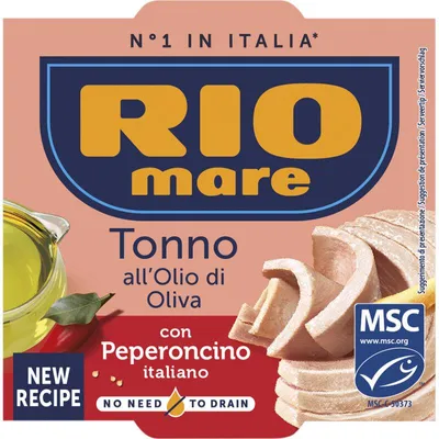 Produktbild von Rio Mare Thunfisch in Olivenöl mit roter Peperoni, 120 g