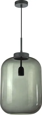 Image de Lampe à suspendre Lampe à suspendre verre fumé transparent E27 XXL Ø 30cm