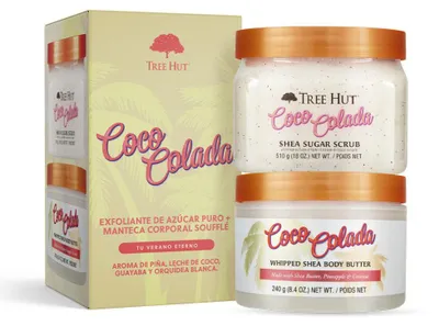 Produktbild von Tree Hut Coco Colada Körperpeeling und Körperbutter Geschenkset, 2-teilig