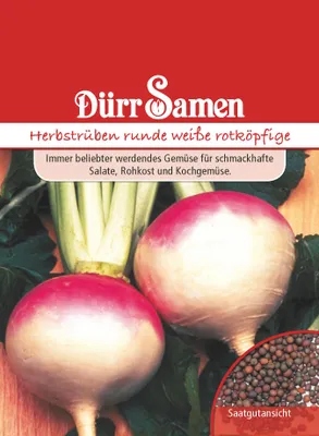 Produktbild von Dürr-Samen - Herbstrüben runde weiße rotköpfige - Saatgut - 0015