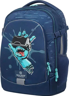 Produktbild von Walker Schulrucksack Rucksack mit Laptopfach Fame 2.0 Backpack 28L Graffiti Hand dunkelblau