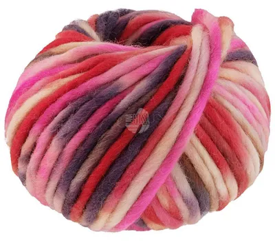 Produktbild von Lana Grossa CONFETTI 100 g Farbexplosion buntes Merino-Dochtgarn 50 m Farbe 017 - Rosa/Pink/Fuchsia/Lachs/Grège/Pflaume