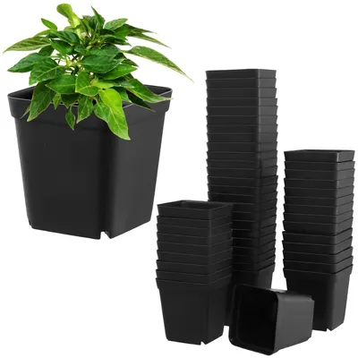 Obrázek produktu pro Omgoods - Sada 100 opakovaně použitelných plastových květináčů, 6 cm