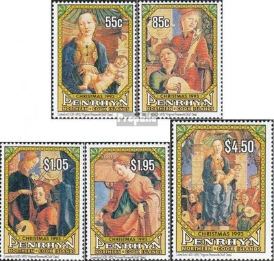 Produktbild von Briefmarken Penrhyn 1993 Mi 554-558 (kompl.Ausg.) postfrisch Weihnachten