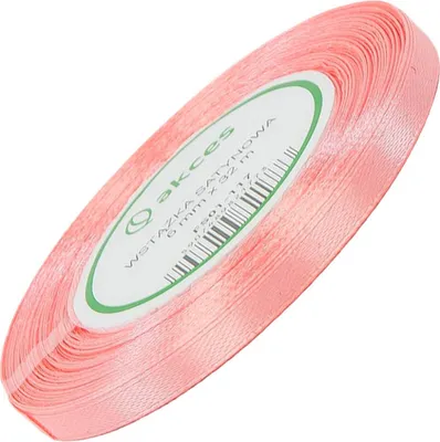 Produktbild von Satinband 6 mm - Lachs - 32 lfm
