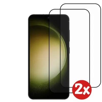 Produktbild von Displayschutzfolie passend für Samsung  Galaxy S23 - Full Cover Tempered Glass mit rundem Rand - Tempered Glass mit  abgerundeten Ecken - 2-Pack