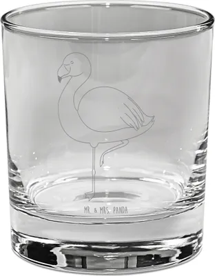 Produktbild von Mr. & Mrs. Panda Tumbler Glas Flamingo Classic - Transparent - Geschenk, Geschwister, Longdrinkglas, Ich, Stolz, Cocktailglas, Trinkglas, Prächtig, für Gin, Tochter