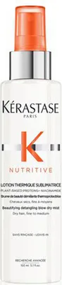 Produktbild von Kérastase Nutritive, odżywcza mgiełka termoochronna do włosów suchych, cienkich i średnich, dla większego połysku i elastyczności, Beautifying Detangling Blow Dry Mist, Nutritive, 150 ml