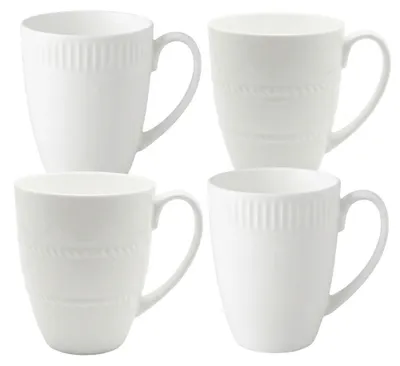 Immagine prodotto di Set di 4 tazze - Tazza "Lace/Cake" da 350 ml - Bianco avorio, porcellana, marca inspire