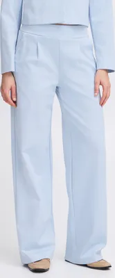 Produktbild von b.young BYRIZETTA WIDE PANTS 2 Damen Hose Stoffhose mit Stretch Wide Leg weites Bein mit elastischem Bund und Bundfalten