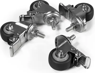 Produktbild von Tischrollen imstande, 4er-Set, silber/grau, Tragkraft je 50kg
