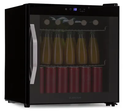 Obrázok produktu pre Klarstein Smart Coachella 50 Onyx chladnička na nápoje so sklenenými dverami - 47 l, WLAN, 5-18 °C, vnútorné LED osvetlenie, dotykový ovládací panel, 7-farebné podsvietenie, 2 kovové police, čierna