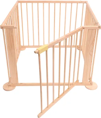 Zdjęcie produktu dla Bc-elec - 5664-0058YLB Park dziecięcy w drewnie 3,6m, 4 pola 70x90cm
