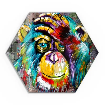 Produktbild von DEQOART Glasbild Echtglas 40x35 cm 'Farbenfrohe Stille' Wandbild Bild modern Deko