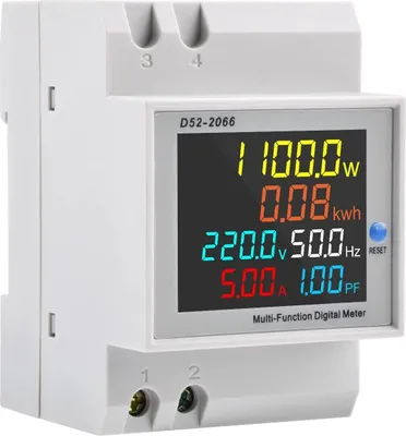 Produktbild von Stromzähler Hutschiene 1 Phase, Digitaler Einphasiger Energiezähler DIN Schiene AC40-300V 100A, Wechselstromzähler KWh Zähler