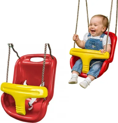 Immagine prodotto di Divertente Altalena A Secchiello - Rossa E Gialla