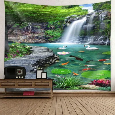 Image de Grand tapis mural avec un motif fantastique