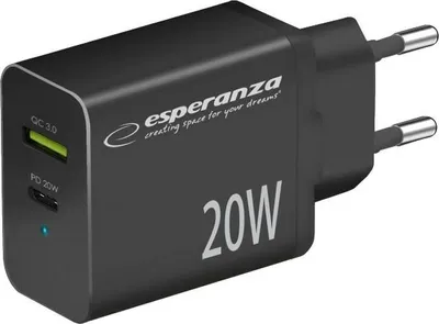 Produktbild von Esperanza EZC105K Netzladegerät 20W Schwarz