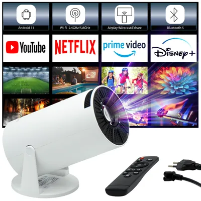 Productafbeelding van Kiano Relax 2 beamer – HD 720p, 230° draaibaar, met Android, WLAN en Bluetooth 5.2, AI-gegenereerde afbeelding