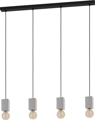 Produktbild von EGLO Pendelleuchte Prestwick 3, 4 flammige Hängelampe, industrial, Hängeleuchte, Esstischlampe, Wohnzimmerlampe hängend mit E27