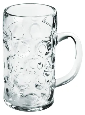 Produktbild von Doimoflair Bierglas aus Kunststoff 100 cl. Mehrwegbecher Bierkrug Plastik Transparent Spülmaschinenfest Set 1 Stück