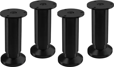 Produktbild von 4 Stück Möbelfuß Alpha 120 mm Schwarz eloxiert